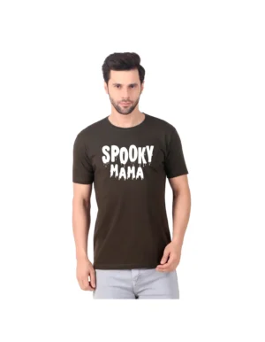Fabstieve men Solid Round Neck Pure Cotton Brown (Vk-219_Print-58)