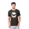 Fabstieve men Solid Round Neck Pure Cotton Brown (Vk-219_Print-62)