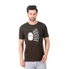 Fabstieve men Solid Round Neck Pure Cotton Brown (Vk-219_Print-81)