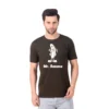 Fabstieve men Solid Round Neck Pure Cotton Brown (Vk-219_Print-94)