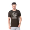 Fabstieve men Solid Round Neck Pure Cotton Brown (Vk-219_Print-129)