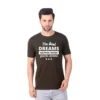 Fabstieve men Solid Round Neck Pure Cotton Brown (Vk-219_Print-143)