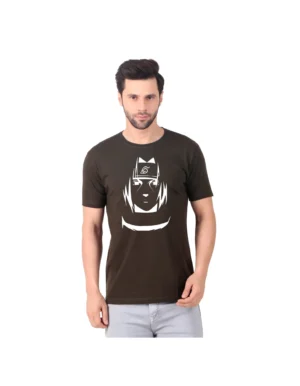 Fabstieve men Solid Round Neck Pure Cotton Brown (Vk-219_Print-27)