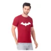 Fabstieve men Solid Round Neck Pure Cotton Brown (Vk-219_Print-10)