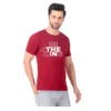 Fabstieve men Solid Round Neck Pure Cotton Brown (Vk-219_Print-42)
