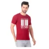 Fabstieve men Solid Round Neck Pure Cotton Brown (Vk-219_Print-48)