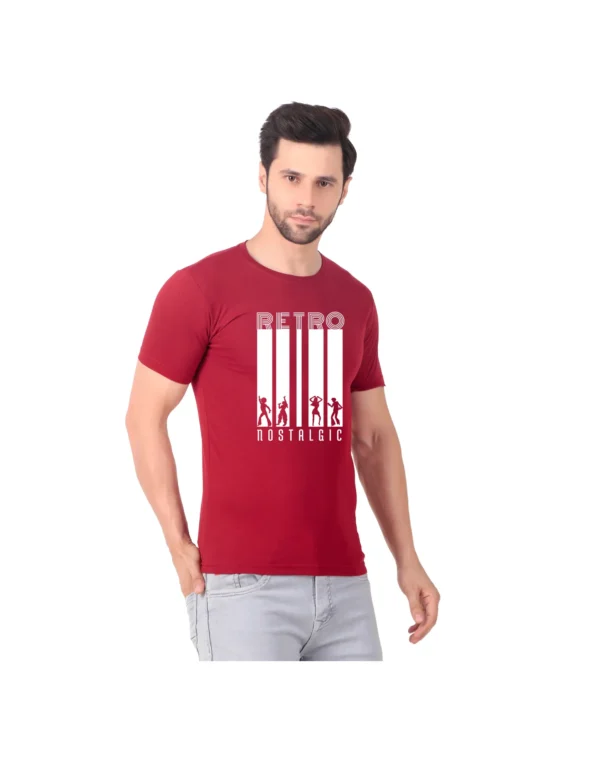 Fabstieve men Solid Round Neck Pure Cotton Brown (Vk-219_Print-48)