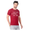 Fabstieve men Solid Round Neck Pure Cotton Brown (Vk-219_Print-64)