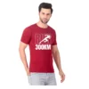 Fabstieve men Solid Round Neck Pure Cotton Brown (Vk-219_Print-68)