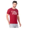Fabstieve men Solid Round Neck Pure Cotton Brown (Vk-219_Print-71)
