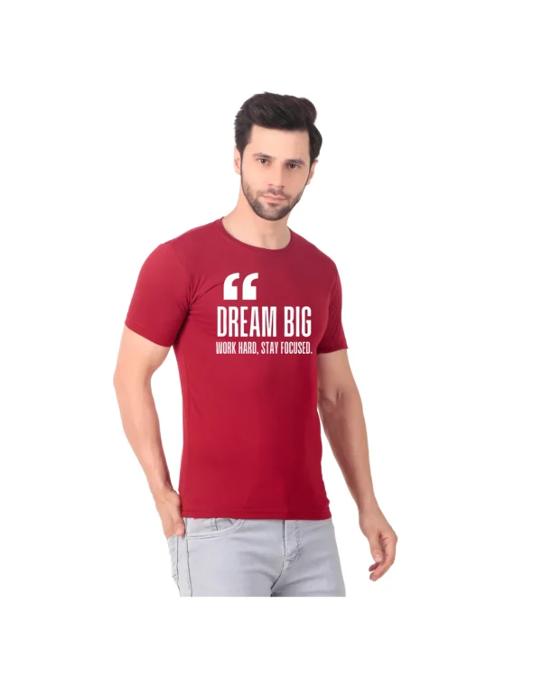 Fabstieve men Solid Round Neck Pure Cotton Brown (Vk-219_Print-72)