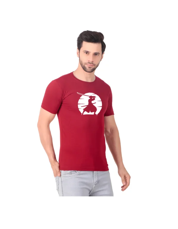 Fabstieve men Solid Round Neck Pure Cotton Brown (Vk-219_Print-73)
