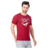 Fabstieve men Solid Round Neck Pure Cotton Brown (Vk-219_Print-86)