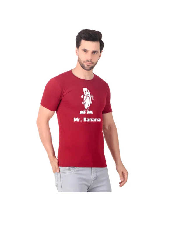Fabstieve men Solid Round Neck Pure Cotton Brown (Vk-219_Print-94)