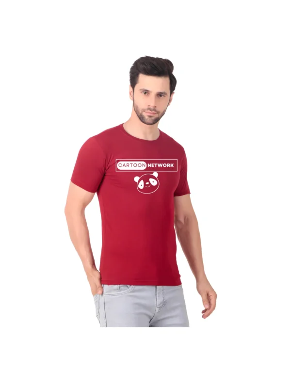 Fabstieve men Solid Round Neck Pure Cotton Brown (Vk-219_Print-12)