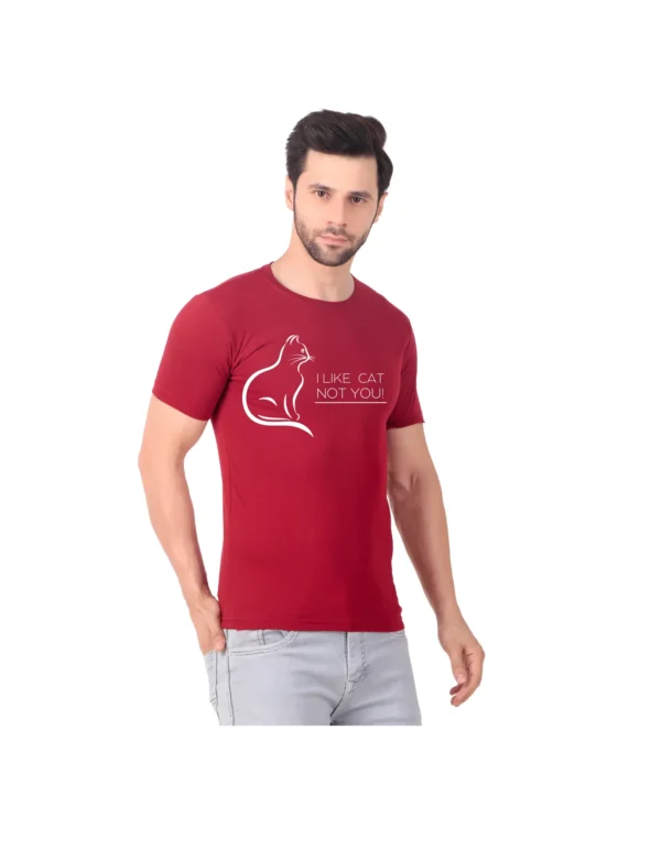Fabstieve men Solid Round Neck Pure Cotton Brown (Vk-219_Print-102)