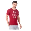 Fabstieve men Solid Round Neck Pure Cotton Brown (Vk-219_Print-137)