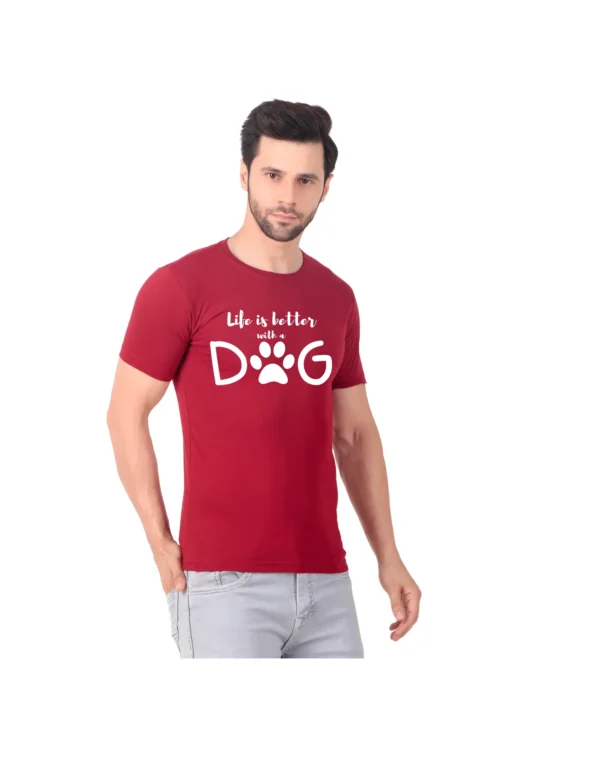 Fabstieve men Solid Round Neck Pure Cotton Brown (Vk-219_Print-139)