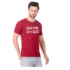Fabstieve men Solid Round Neck Pure Cotton Brown (Vk-219_Print-140)