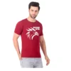 Fabstieve men Solid Round Neck Pure Cotton Brown (Vk-219_Print-150)