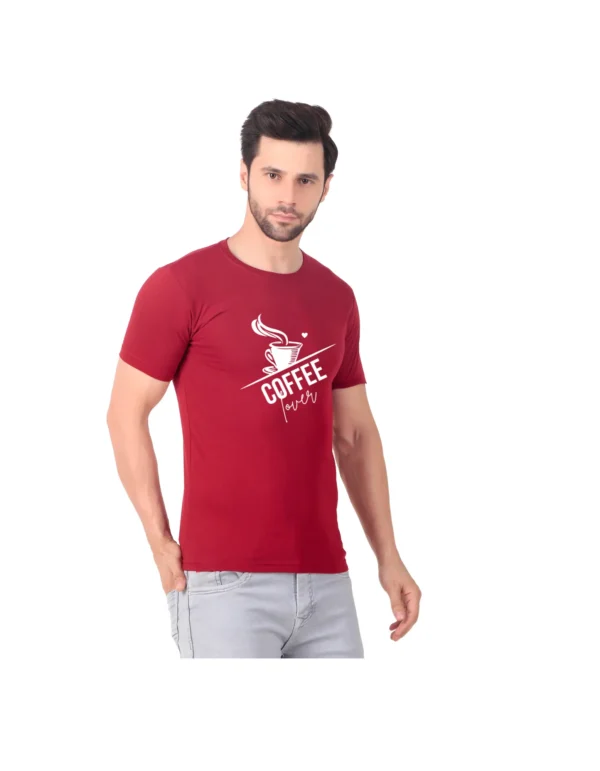 Fabstieve men Solid Round Neck Pure Cotton Brown (Vk-219_Print-158)