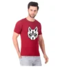 Fabstieve men Solid Round Neck Pure Cotton Brown (Vk-219_Print-162)
