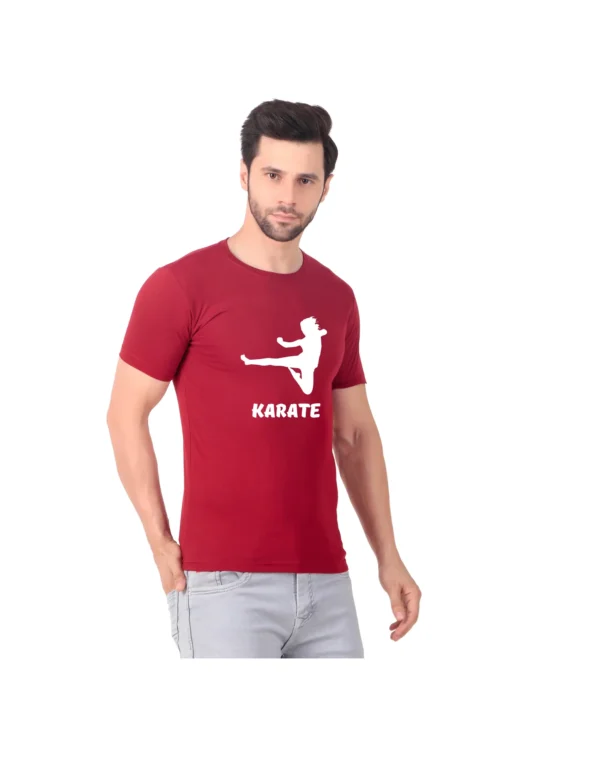 Fabstieve men Solid Round Neck Pure Cotton Brown (Vk-219_Print-163)