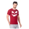 Fabstieve men Solid Round Neck Pure Cotton Brown (Vk-219_Print-4)