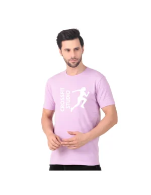 Fabstieve men Solid Round Neck Pure Cotton Brown (Vk-219_Print-123)