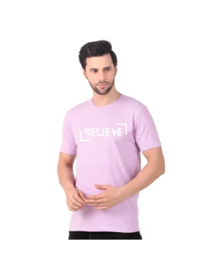Fabstieve men Solid Round Neck Pure Cotton Brown (Vk-219_Print-13)