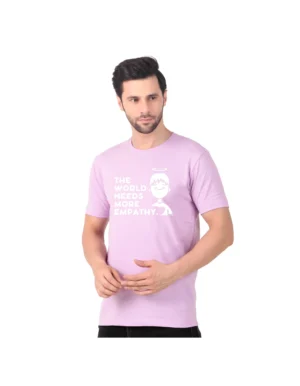 Fabstieve men Solid Round Neck Pure Cotton Brown (Vk-219_Print-135)