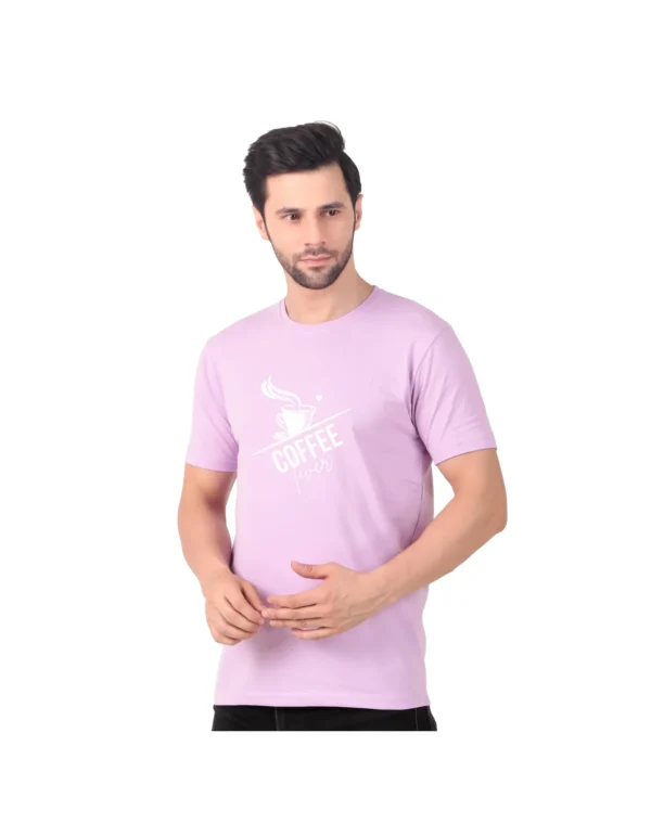 Fabstieve men Solid Round Neck Pure Cotton Brown (Vk-219_Print-158)