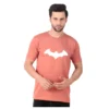 Fabstieve men Solid Round Neck Pure Cotton Brown (Vk-219_Print-10)