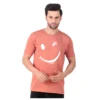 Fabstieve men Solid Round Neck Pure Cotton Brown (Vk-219_Print-6)