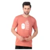 Fabstieve men Solid Round Neck Pure Cotton Brown (Vk-219_Print-81)