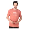 Fabstieve men Solid Round Neck Pure Cotton Brown (Vk-219_Print-87)
