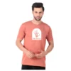 Fabstieve men Solid Round Neck Pure Cotton Brown (Vk-219_Print-90)