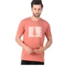 Fabstieve men Solid Round Neck Pure Cotton Brown (Vk-219_Print-116)