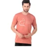 Fabstieve men Solid Round Neck Pure Cotton Brown (Vk-219_Print-102)