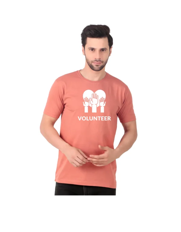 Fabstieve men Solid Round Neck Pure Cotton Brown (Vk-219_Print-155)