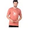 Fabstieve men Solid Round Neck Pure Cotton Brown (Vk-219_Print-158)