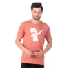 Fabstieve men Solid Round Neck Pure Cotton Brown (Vk-219_Print-2)