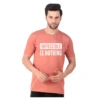 Fabstieve men Solid Round Neck Pure Cotton Brown (Vk-219_Print-24)