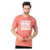 Fabstieve men Solid Round Neck Pure Cotton Brown (Vk-219_Print-29)