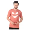 Fabstieve men Solid Round Neck Pure Cotton Brown (Vk-219_Print-4)