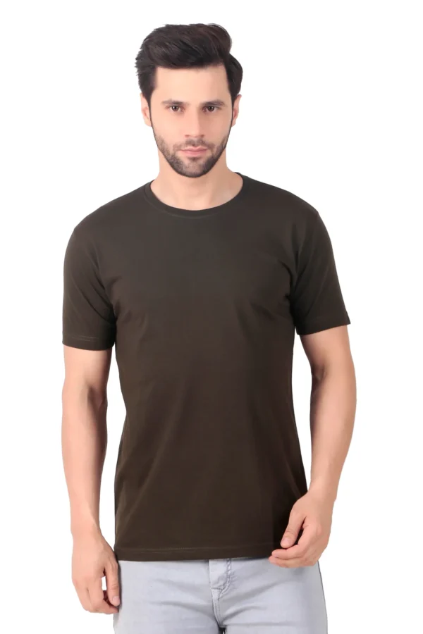 Fabstieve men Solid Round Neck Pure Cotton