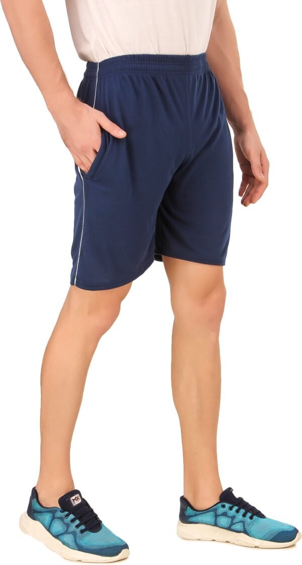 Blue Hosiery Solid Short For Men & Women - Image 3