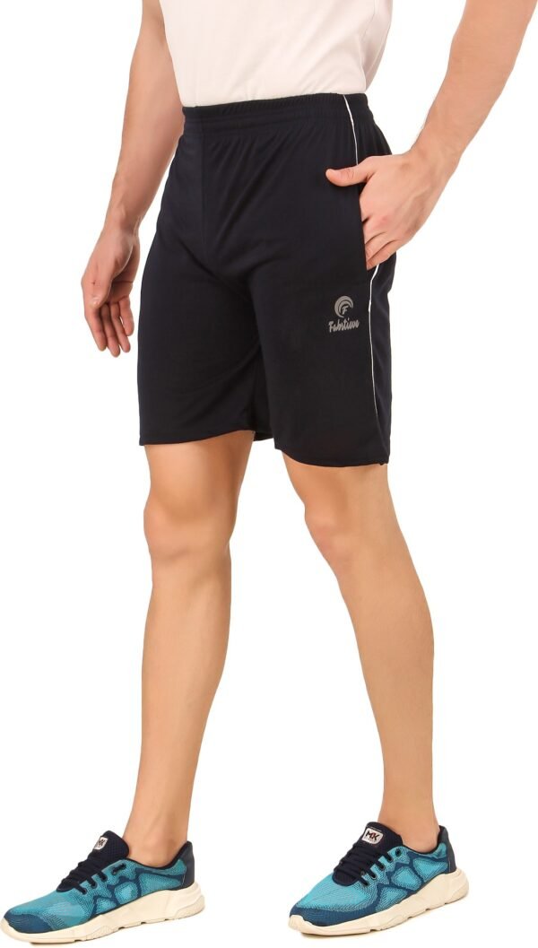 Dark Blue Hosiery Solid Short For Men & Women - Image 2