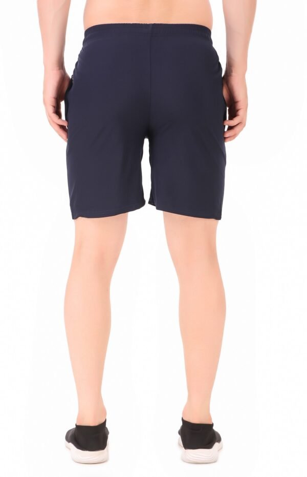 Black Lycra Blend Solid Short For Men - Image 14