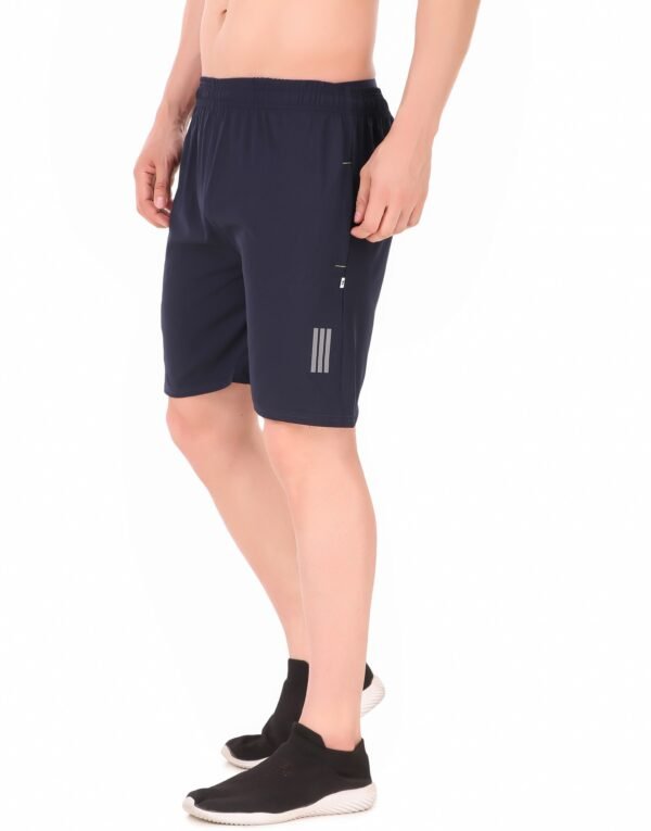 Black Lycra Blend Solid Short For Men - Image 16